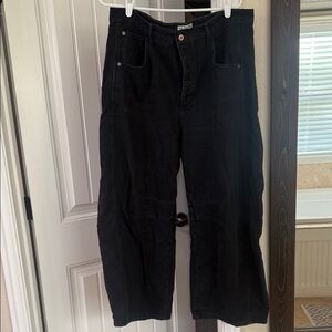 Free People Women's Relaxed Black Jeans
